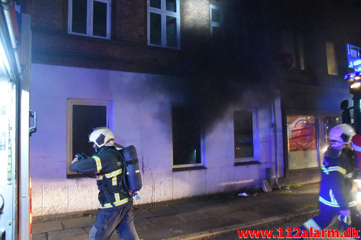 Ild i Lejlighed. Vedelsgade i Vejle. 12/01-2021. Kl. 19:27.