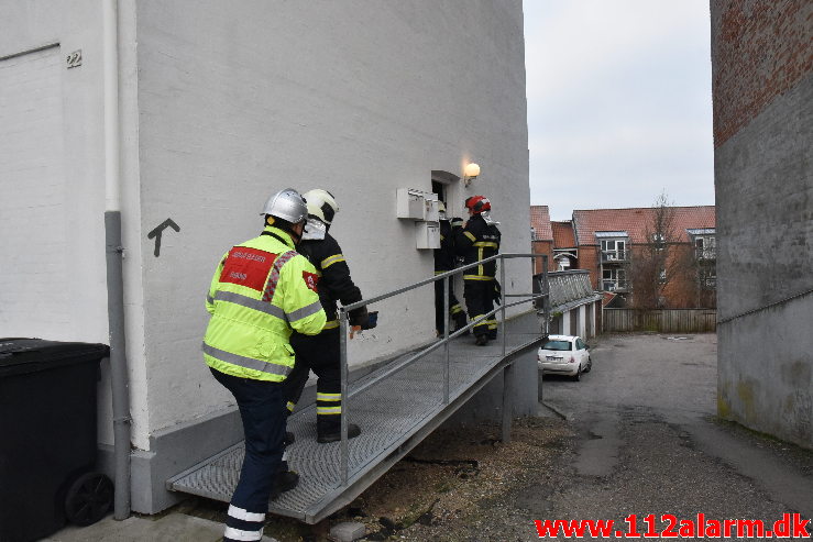 Ild i Lejlighed. Koldingvej i Vejle. 16/01-2021. KL. 10:19.