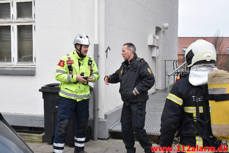 Ild i Lejlighed. Koldingvej i Vejle. 16/01-2021. KL. 10:19.