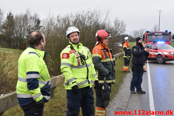 Brand i Lastbil. Ammitsbølvej ved Ødsted. 18/01-2021. KL. 12:17.