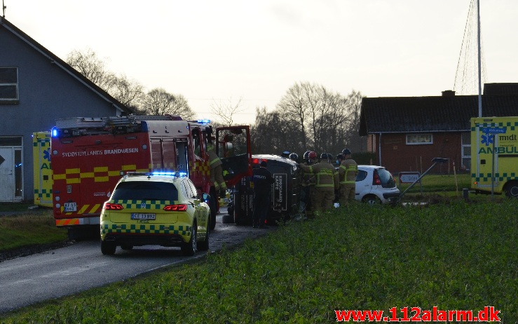 FUH med Fastklemte. Hulvadsvej Hedensted. 22/01-2021. Kl. 09:45.