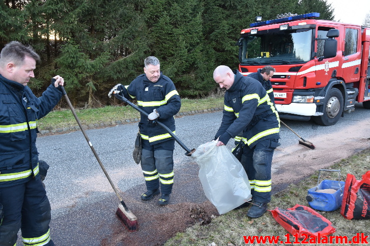 Pakkemand kørte fra sin forurening. Haraldsvænget i Skibet.