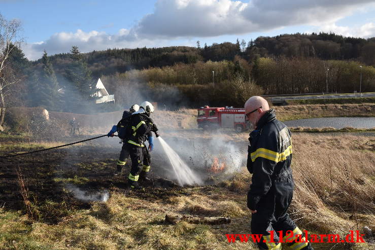 Mindre naturbrand på Mark. Buldalen ved Knabberup. 06/04-2021. Kl. 18:32.