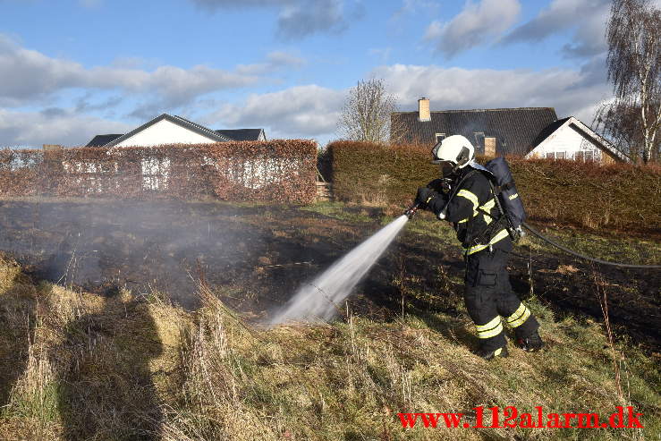 Mindre naturbrand på Mark. Buldalen ved Knabberup. 06/04-2021. Kl. 18:32.