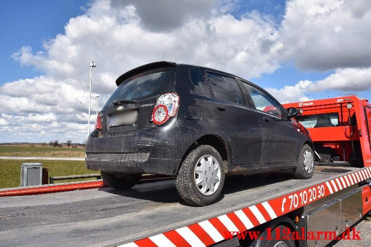 Tavlevognen påkørt igen. Midtjyske Motorvej.14/04-2021. Kl. 11:47.