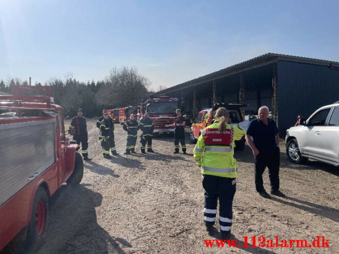 Brand på Randbøl Hede. Frederikshåbvej Randbøl. 17/04-2021. Kl. 15:22.