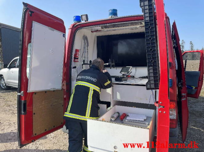 Brand på Randbøl Hede. Frederikshåbvej Randbøl. 17/04-2021. Kl. 15:22.