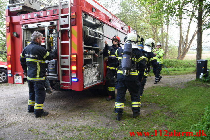 Brand i Kolonihavehus. Engvasen i Vejle. 18/05-2021. KL. 06:05.