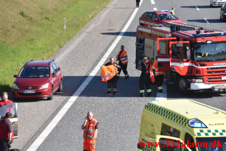 Kørte 200 meter på taget. Midtjyske Motorvej. 30/05-2021. KL.17:56.