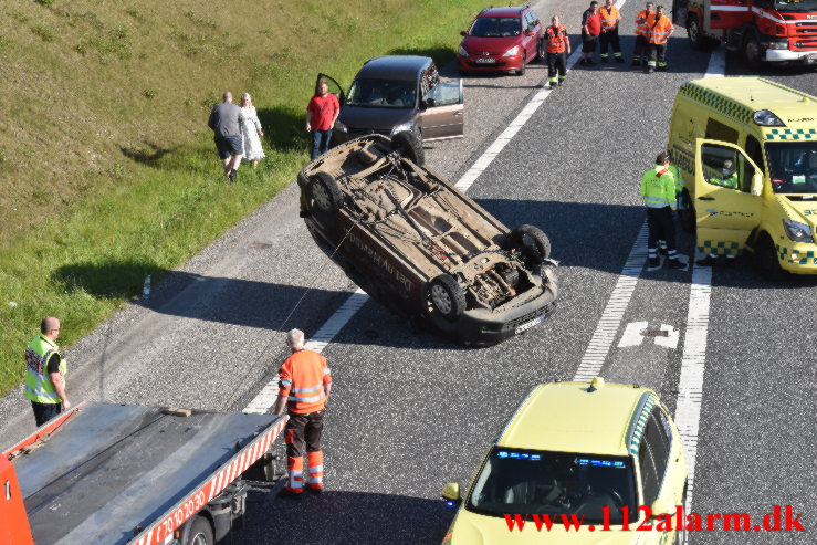 Kørte 200 meter på taget. Midtjyske Motorvej. 30/05-2021. KL.17:56.