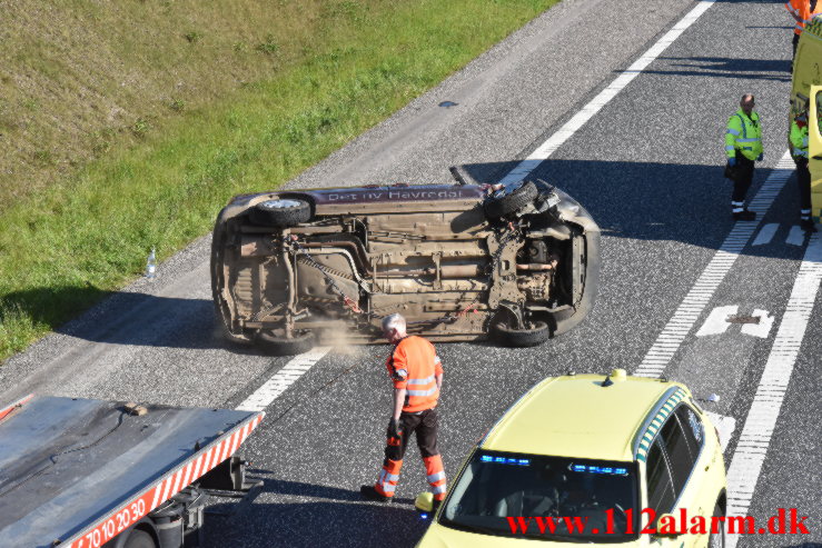 Kørte 200 meter på taget. Midtjyske Motorvej. 30/05-2021. KL.17:56.