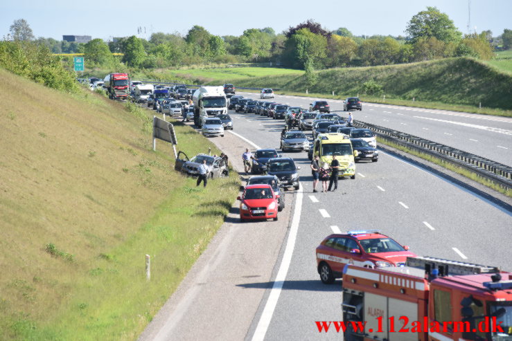 Kørte 200 meter på taget. Midtjyske Motorvej. 30/05-2021. KL.17:56.