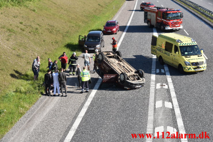 Kørte 200 meter på taget. Midtjyske Motorvej. 30/05-2021. KL.17:56.