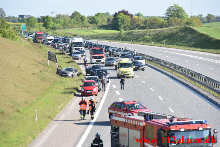 Kørte 200 meter på taget. Midtjyske Motorvej. 30/05-2021. KL.17:56.