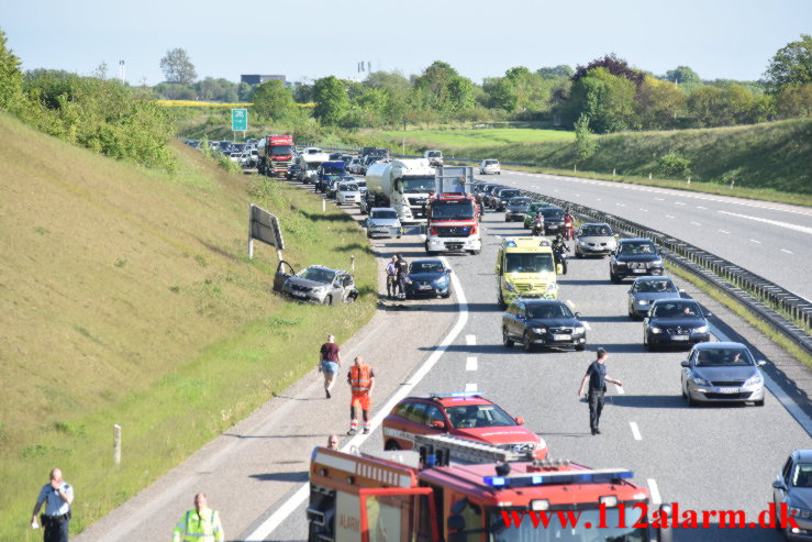 Kørte 200 meter på taget. Midtjyske Motorvej. 30/05-2021. KL.17:56.