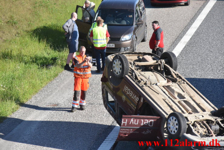 Kørte 200 meter på taget. Midtjyske Motorvej. 30/05-2021. KL.17:56.