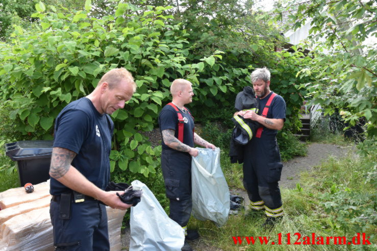 Brand i Villa. Trangtrappevej i Kollerup. 25/06-2021. Kl. 08:56.