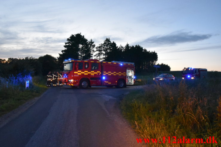 Større Gylle udslip. Knudevej i Vonge. 01/07-2021. KL. 22:15.