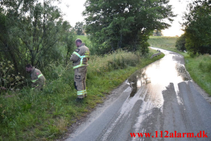 Større Gylle udslip. Knudevej i Vonge. 01/07-2021. KL. 22:15.