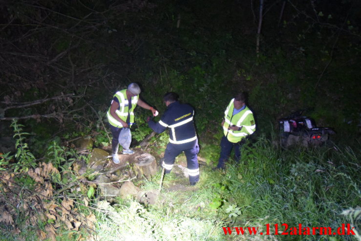 Alvorlig redningsaktion. Birkelundvej ved Jelling. 14/07-2021. Kl. 22:47.