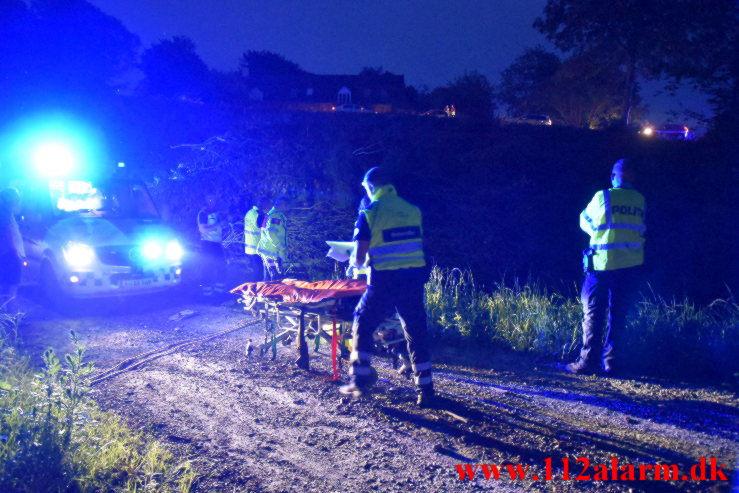 Alvorlig redningsaktion. Birkelundvej ved Jelling. 14/07-2021. Kl. 22:47.