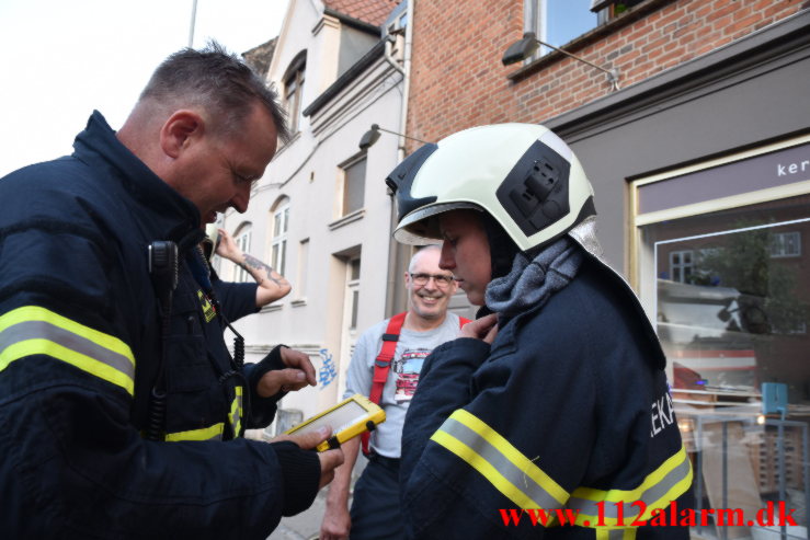 Brand i butik. Vesterbrogade i Vejle. 17/07-2021. Kl. 20:48.