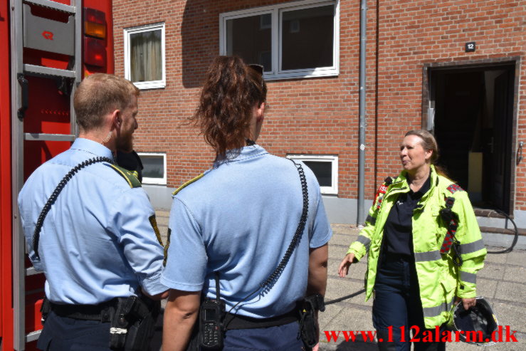 Brand i Lejlighed. Svendsgade i Vejle. 19/07-2021. Kl. 12:34.