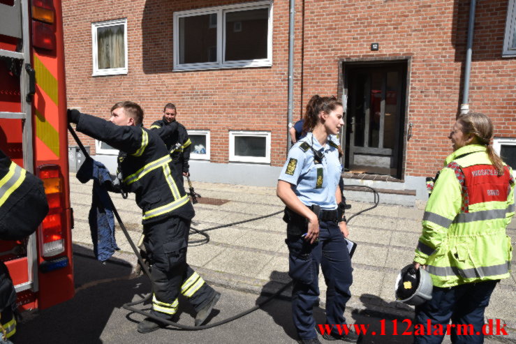 Brand i Lejlighed. Svendsgade i Vejle. 19/07-2021. Kl. 12:34.