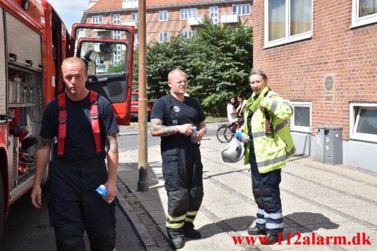 Brand i Lejlighed. Svendsgade i Vejle. 19/07-2021. Kl. 12:34.