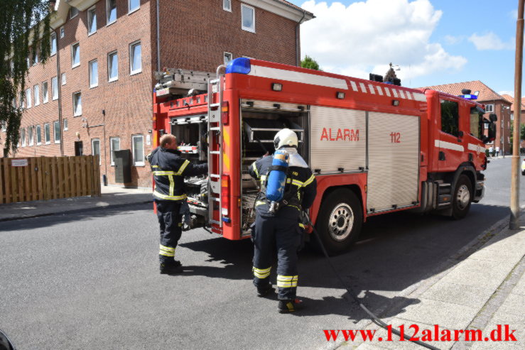 Brand i Lejlighed. Svendsgade i Vejle. 19/07-2021. Kl. 12:34.