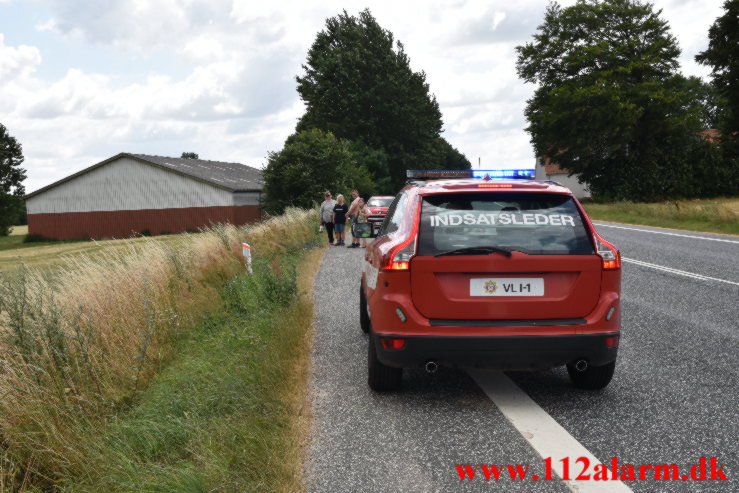 Mindre brand. Koldingvej ved Højen. 19/07-2021. Kl. 13:55.