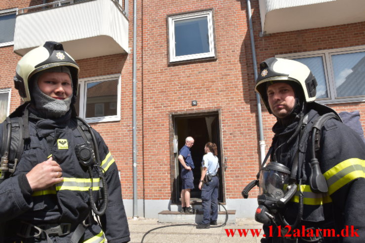 Brand i Lejlighed. Svendsgade i Vejle. 19/07-2021. Kl. 12:34.