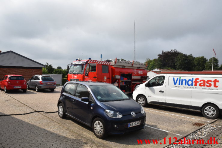 Brand i Villa. Steen Blicher Vej i Bredsten. 26/07-2021. Kl. 10:43.