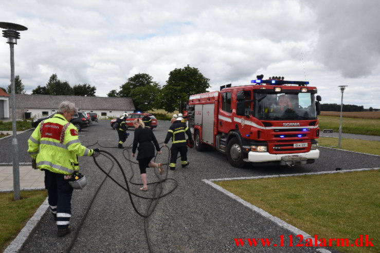 Brand i kapellet. Kollerup Kirke. 03/08-2021. Kl. 11:03.