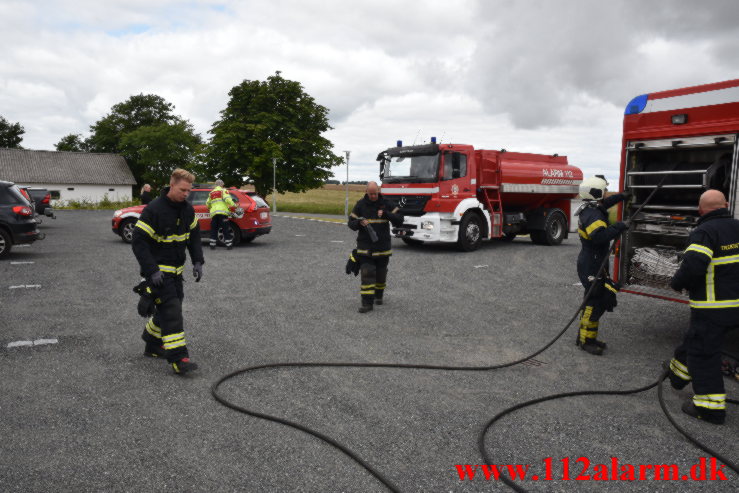 Brand i kapellet. Kollerup Kirke. 03/08-2021. Kl. 11:03.