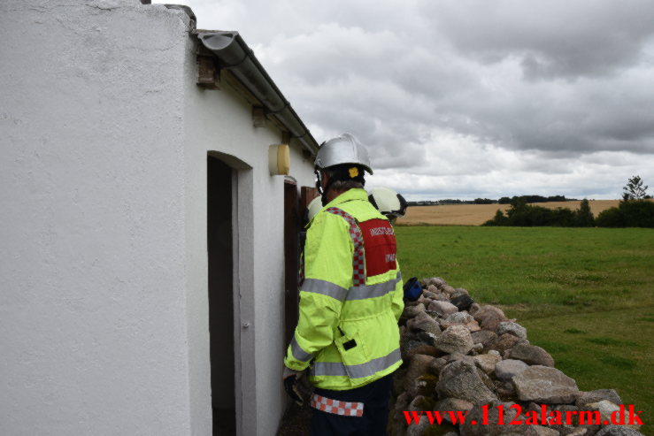 Brand i kapellet. Kollerup Kirke. 03/08-2021. Kl. 11:03.