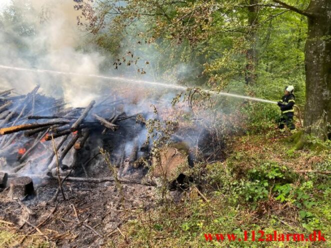 Naturbrand - Skovbrand. Baskærvej og Egtved Skovvej ved Egtved.04-04-2021. Kl. 12:39.