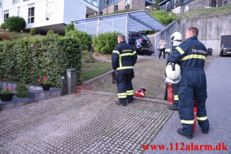 Brand i el-skab. Stejlbjergvej i Vejle. 07/04-2021. Kl. 21:06.