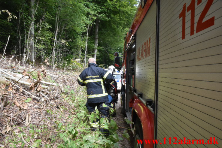 Brand i Villa. Frøkær Skovvej i Vejle. 21/08-2021. KL. 12:38.