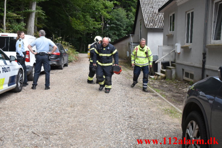 Brand i Villa. Frøkær Skovvej i Vejle. 21/08-2021. KL. 12:38.