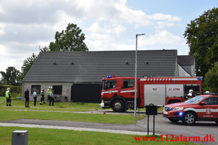 Askebæger satte ild til skuret. Boeskærvej i Vejle. 30/08-2021. KL. 12:10.