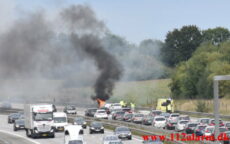 Bilbrand. Østjyske Motorvej lige efter Skæruprast. 19/09-2021. KL. 13:30.