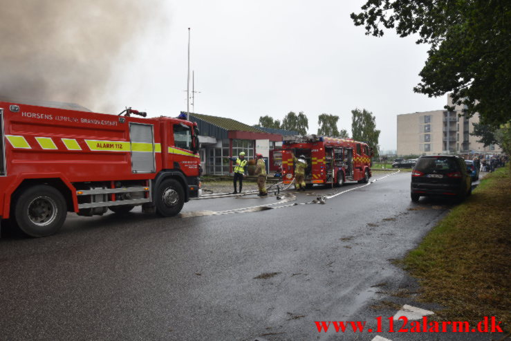 Brand i Industribygning. Frederik Winthers Vej i Horsens. 27/9-2021. KL. 15:22.