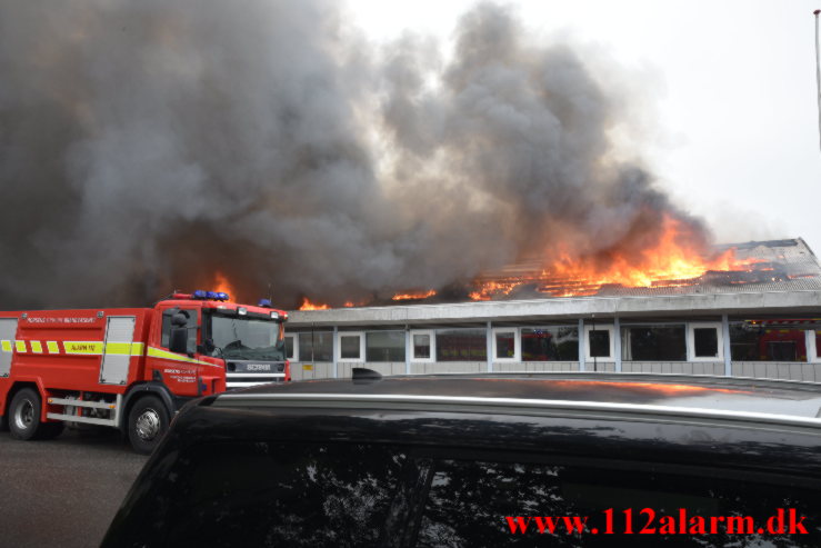 Brand i Industribygning. Frederik Winthers Vej i Horsens. 27/9-2021. KL. 15:22.