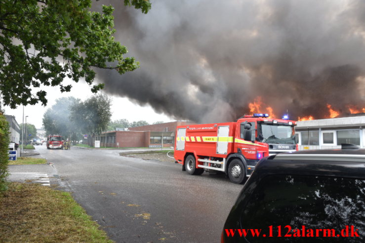 Brand i Industribygning. Frederik Winthers Vej i Horsens. 27/9-2021. KL. 15:22.