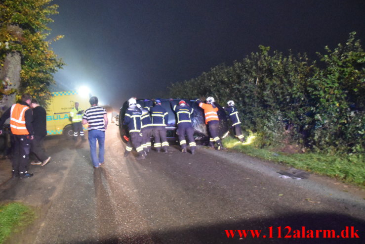 Færdselsuheld med Fastklemte. Horstedvej ved Vejle. 08/10-2021. KL. 06:25.