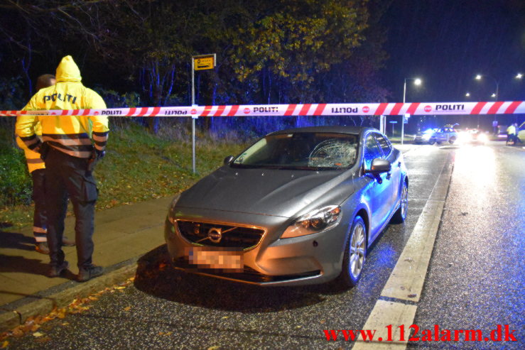 Alvorlig trafikuheld. Grønlandsvej i Vejle. 07/11-2021. KL. 17:30.