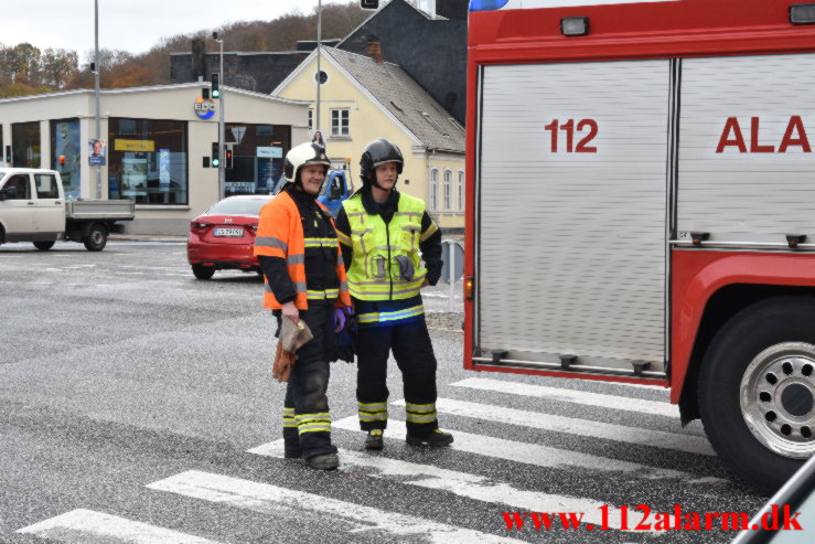 FUH med fastklemt. Nørrebrogade i Vejle. 08/11-2021. KL. 14:11.