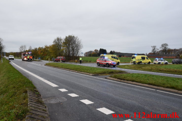 Mindre Forurening efter FUH. Sødovervej og Ballevej ved Bredsten. 11/11-2021. Kl. 08:30.