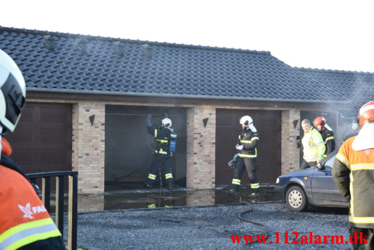 Brand i Villa. Horskær Mosevej i Jerlev. 14/01-2022. Kl. 14:52.